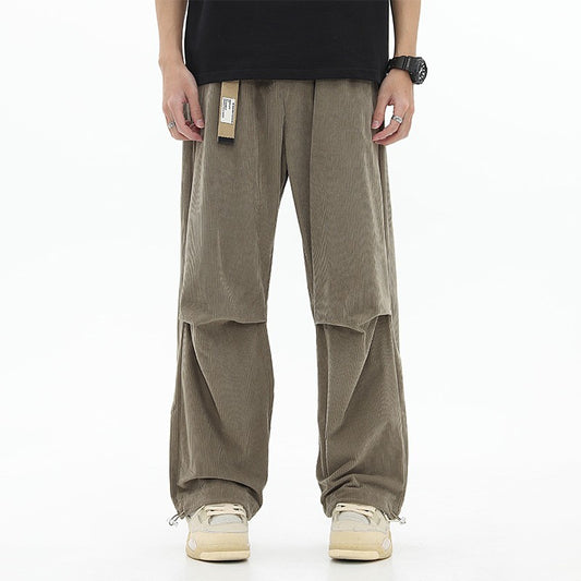 Corduroy Belted Relaxed Fit Pants
