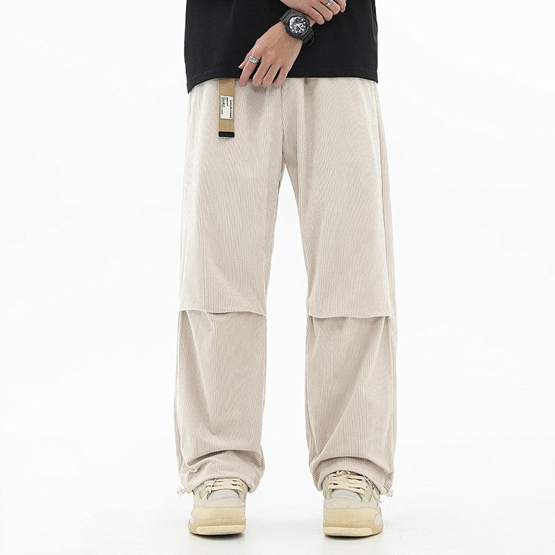 Corduroy Belted Relaxed Fit Pants