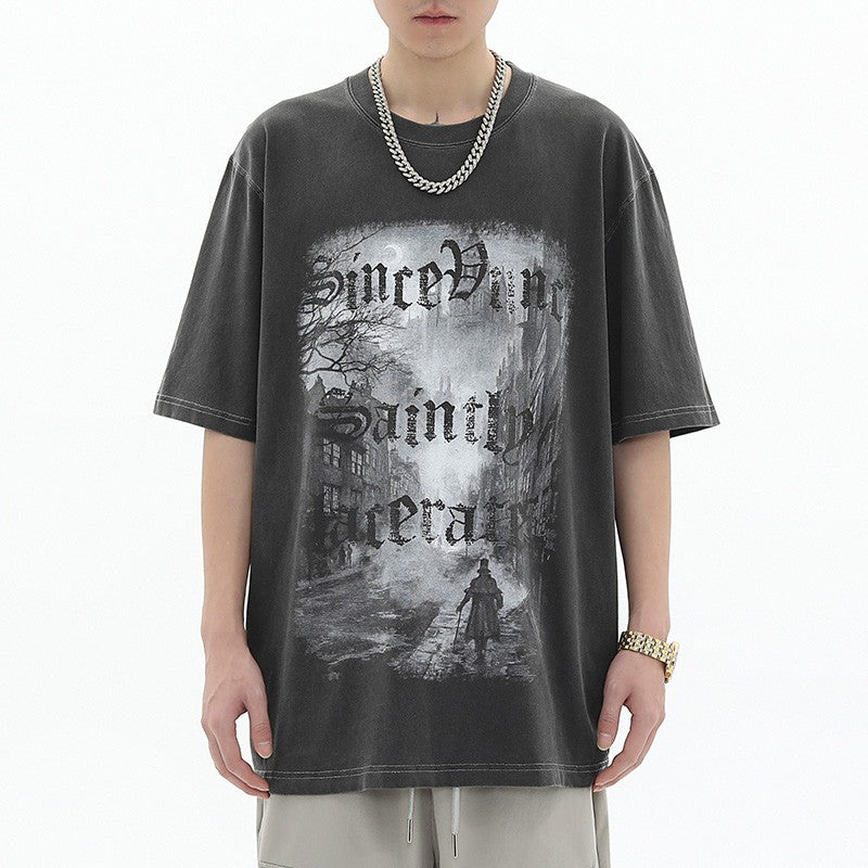 Goth Streetwear Saintly Graphic T-Shirt