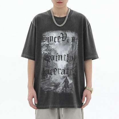 Goth Streetwear Saintly Graphic T-Shirt