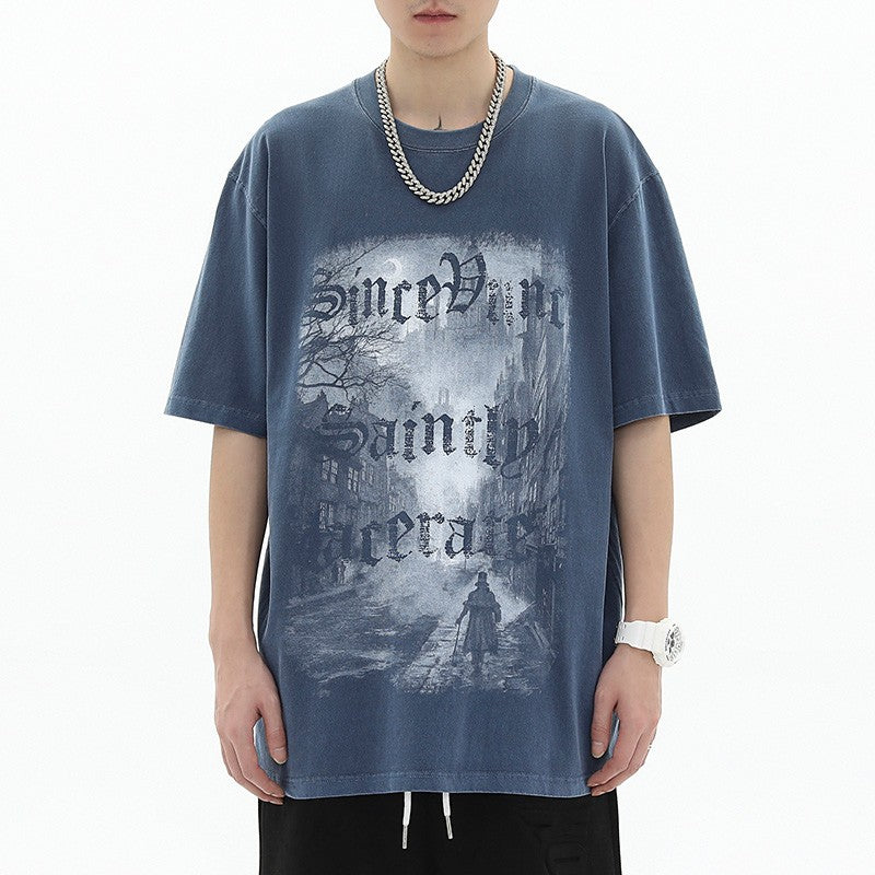 Goth Streetwear Saintly Graphic T-Shirt