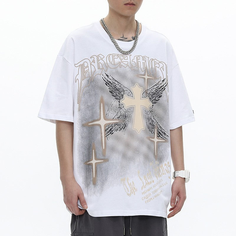 Winged Cross Graphic T-Shirt