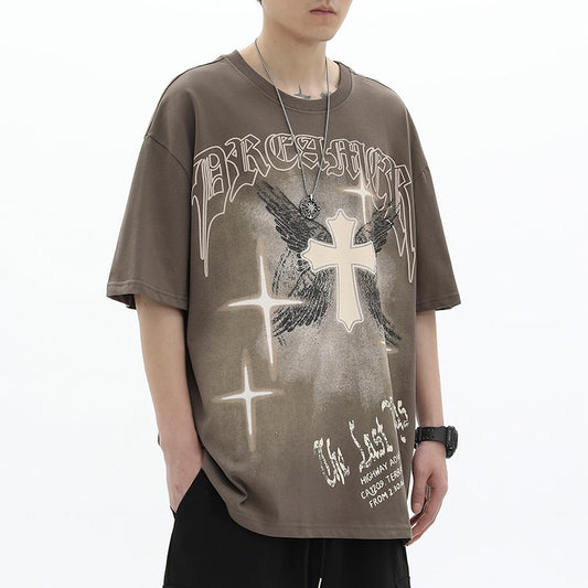Winged Cross Graphic T-Shirt