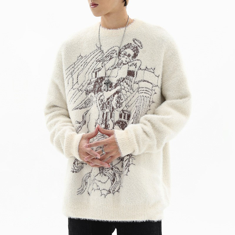 Goth Streetwear Feeling Lovely Angel Sweater