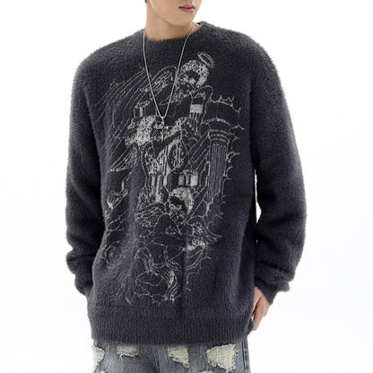 Goth Streetwear Feeling Lovely Angel Sweater