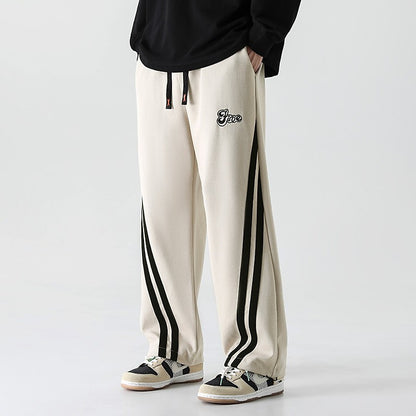 Diagonal Stripe Sweatpants Streetwear Casual Wear