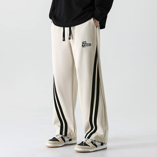 Diagonal Stripe Sweatpants Streetwear Casual Wear