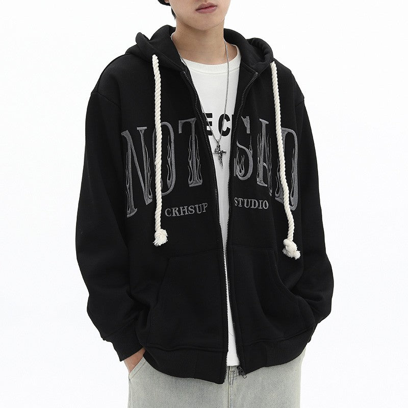 Not Sad Embroidered Hoodie