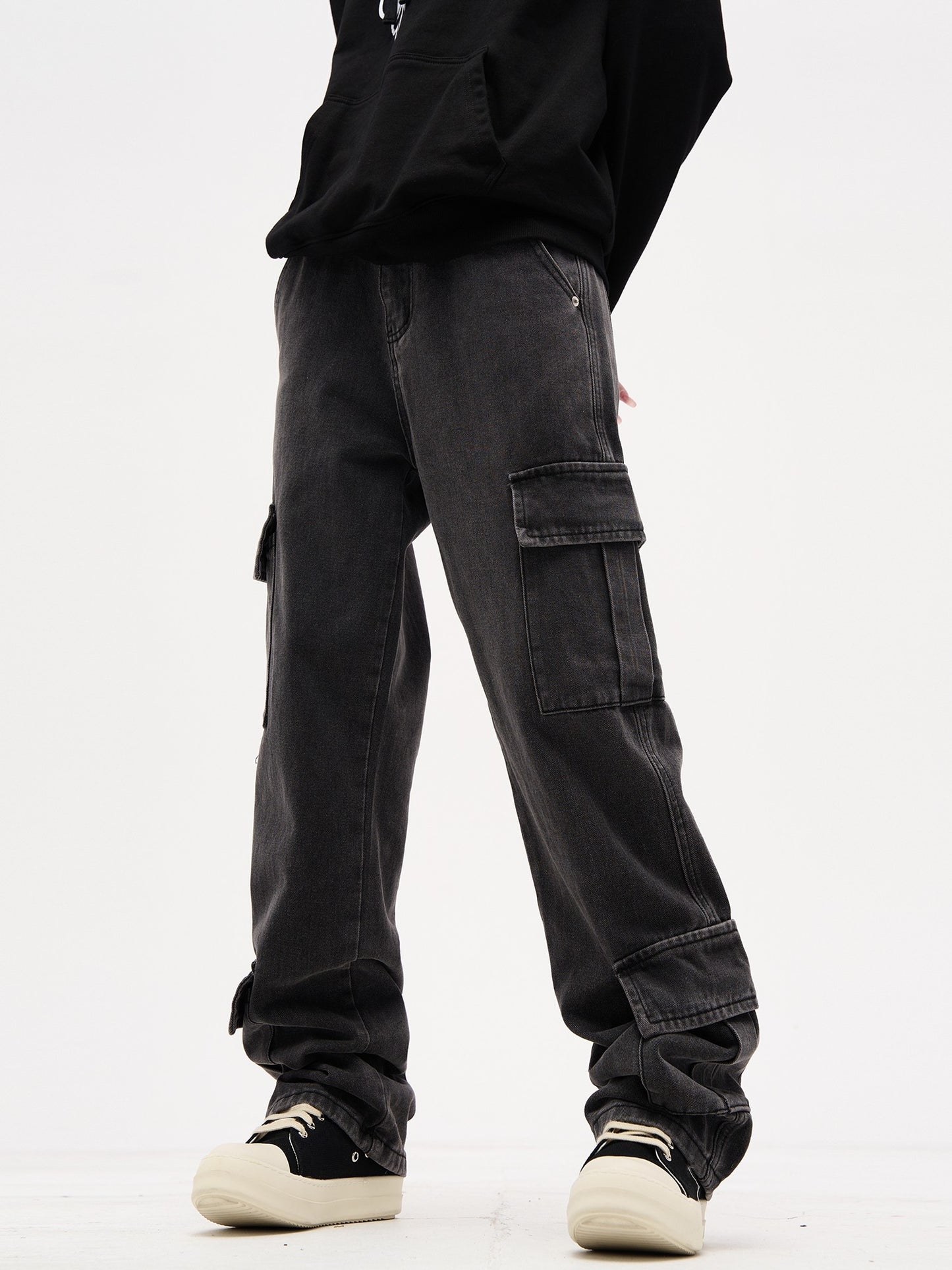 Vintage Washed Cargo Jeans