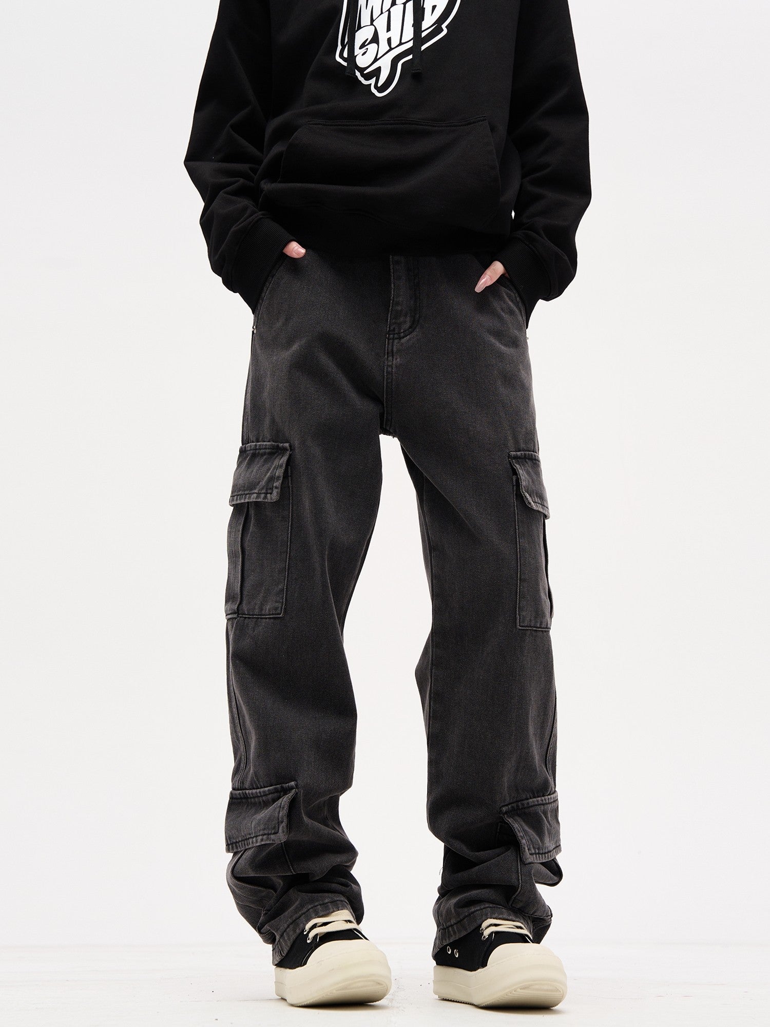 Vintage Washed Cargo Jeans