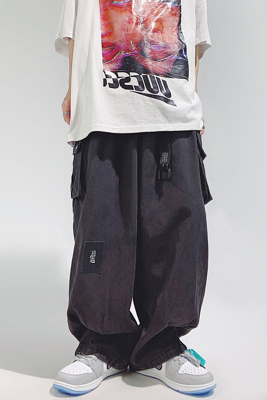 Baggy Washed Cargo Jeans