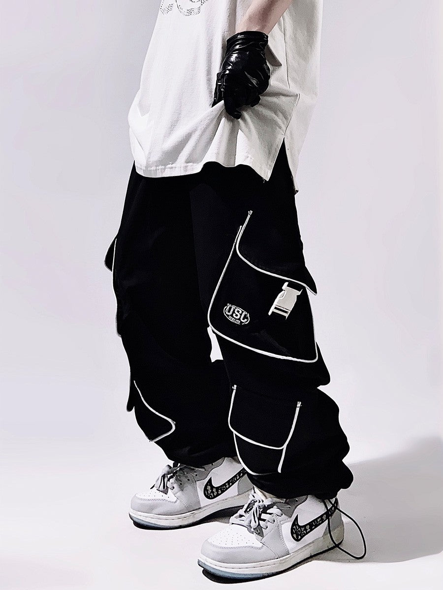 Techwear Stormtrooper Wide Leg Utility Cargo Pants
