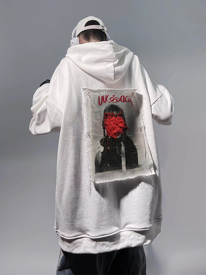 Deconstructed Graffiti Vintage Patch Hoodie