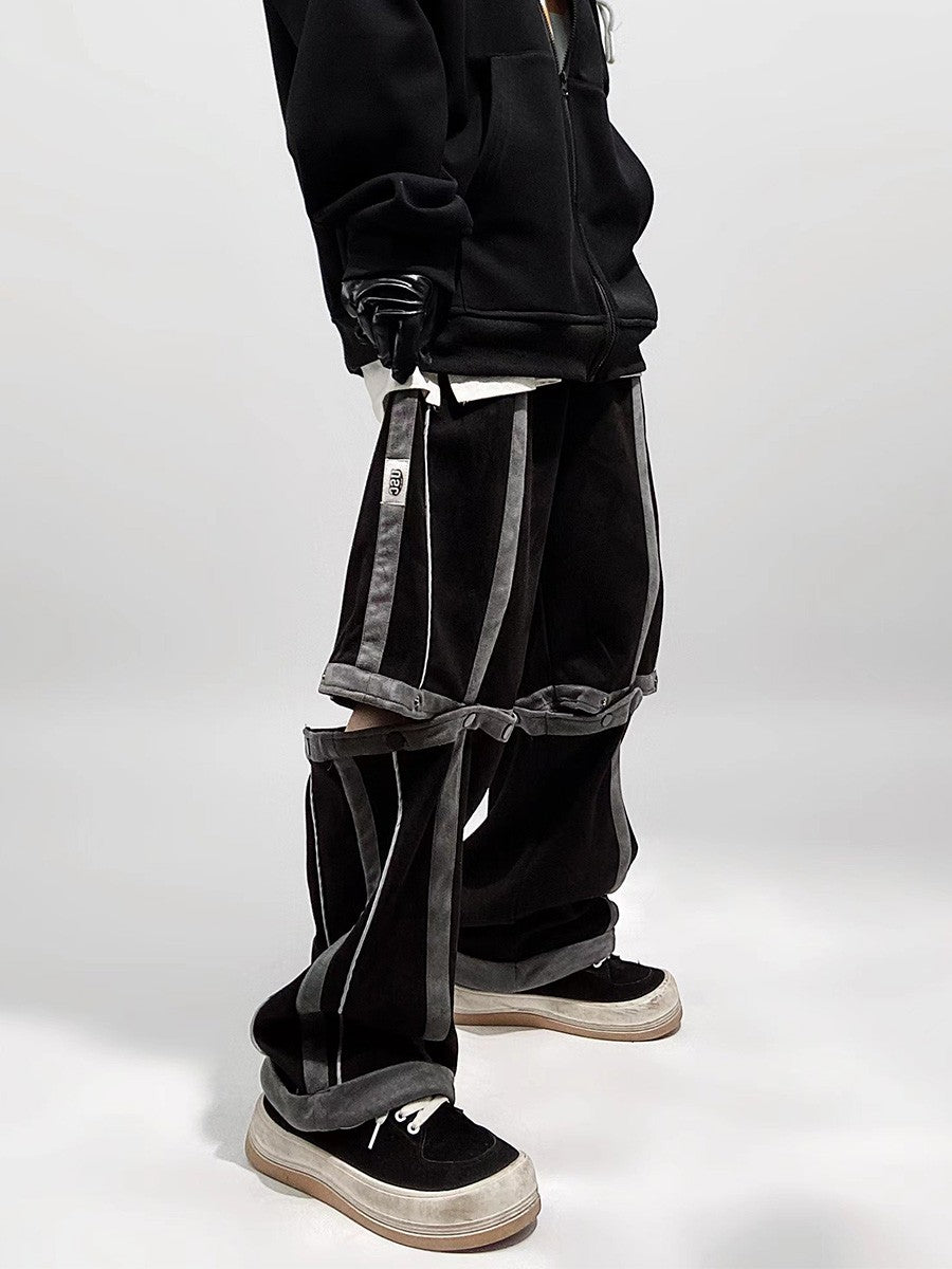 Streetwear Contrast Tear Away Sweatpants
