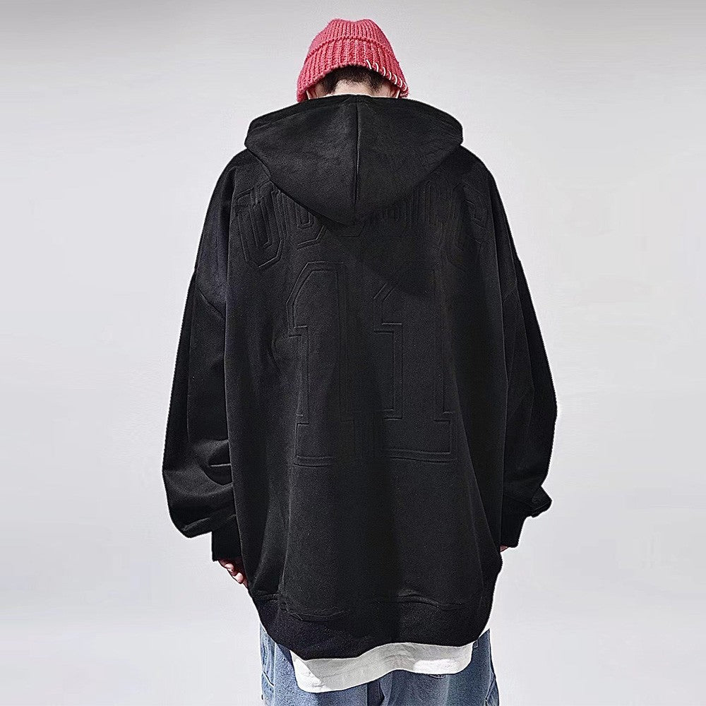 11 Oversized Embossed Hoodie
