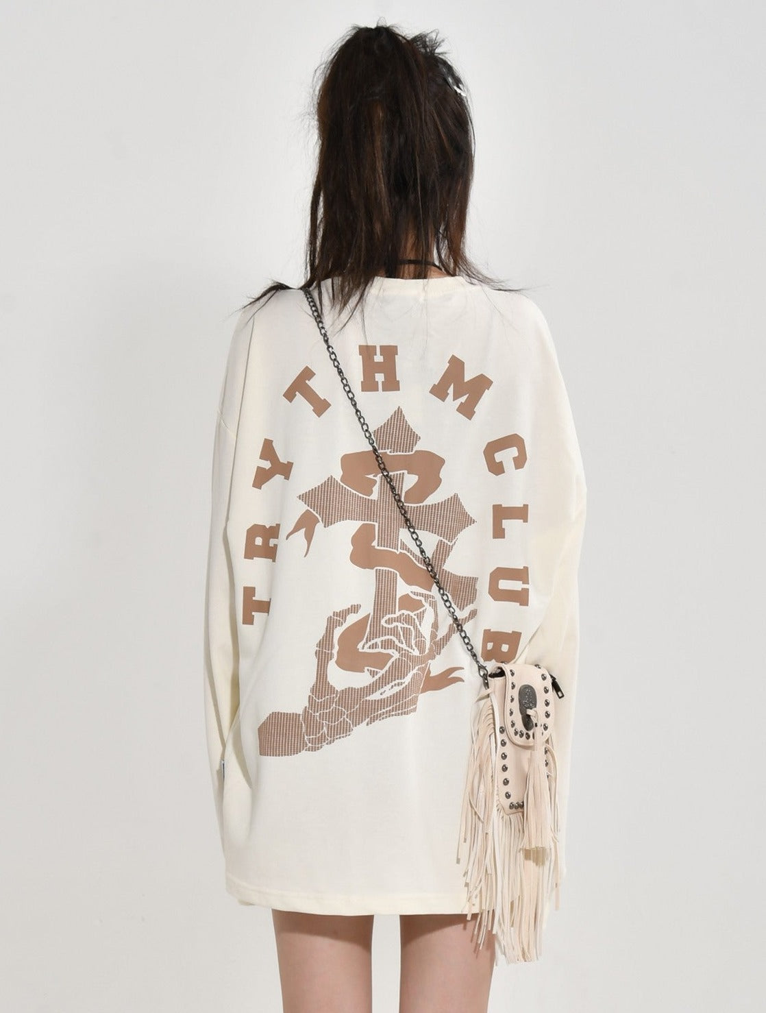 Cross Graphic Long Sleeve Top