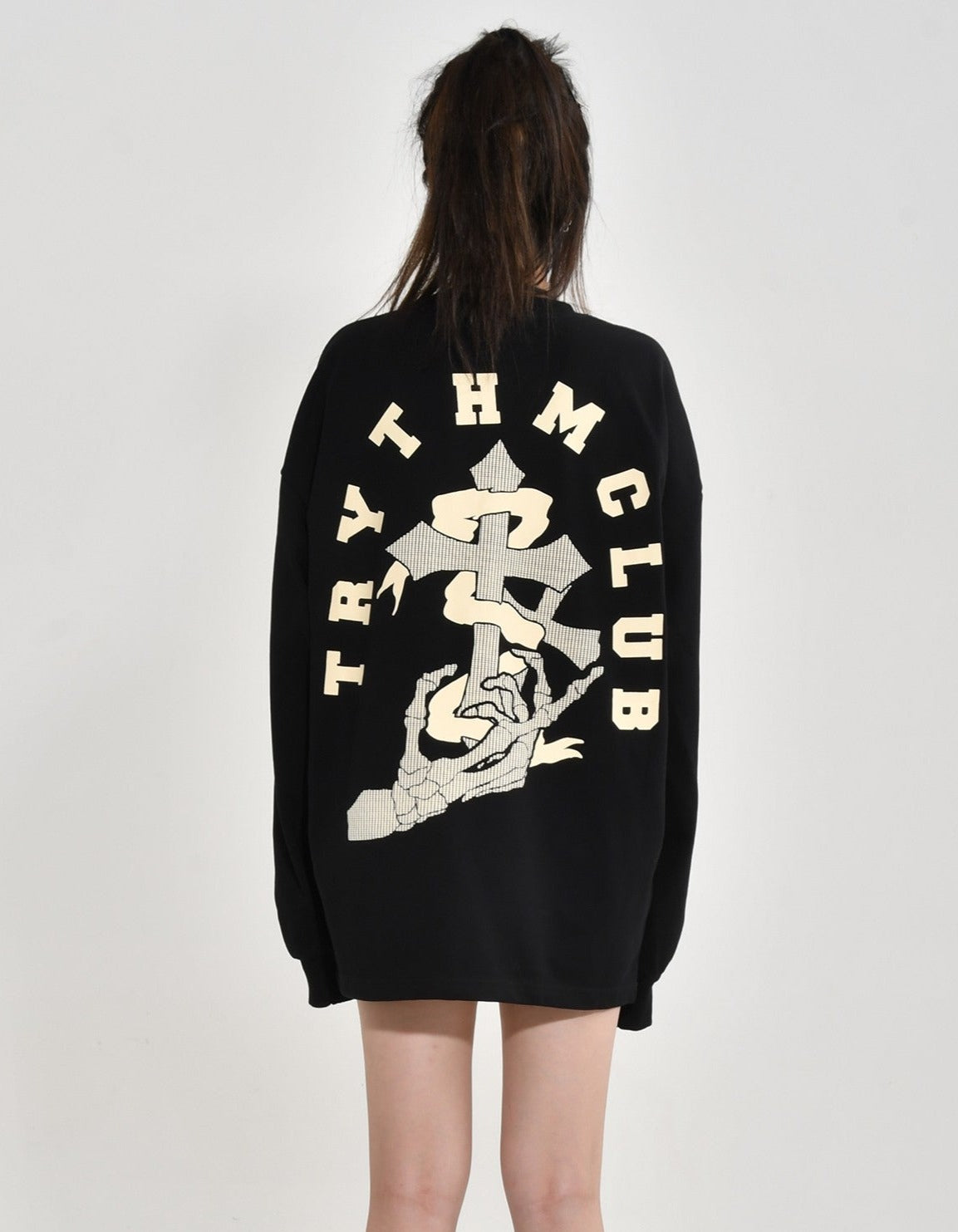 Cross Graphic Long Sleeve Top