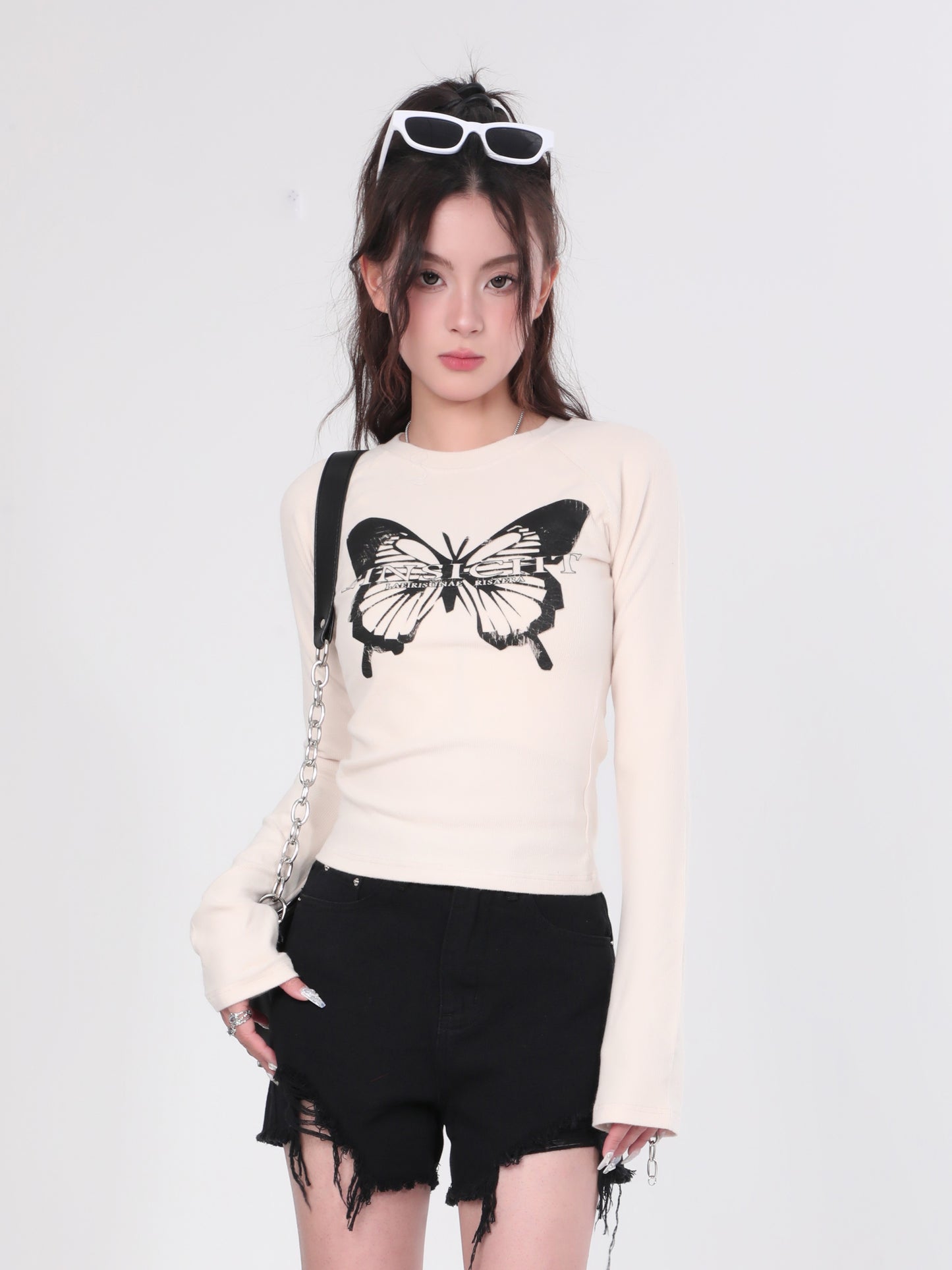 Butterfly Graphic Long Sleeve Top