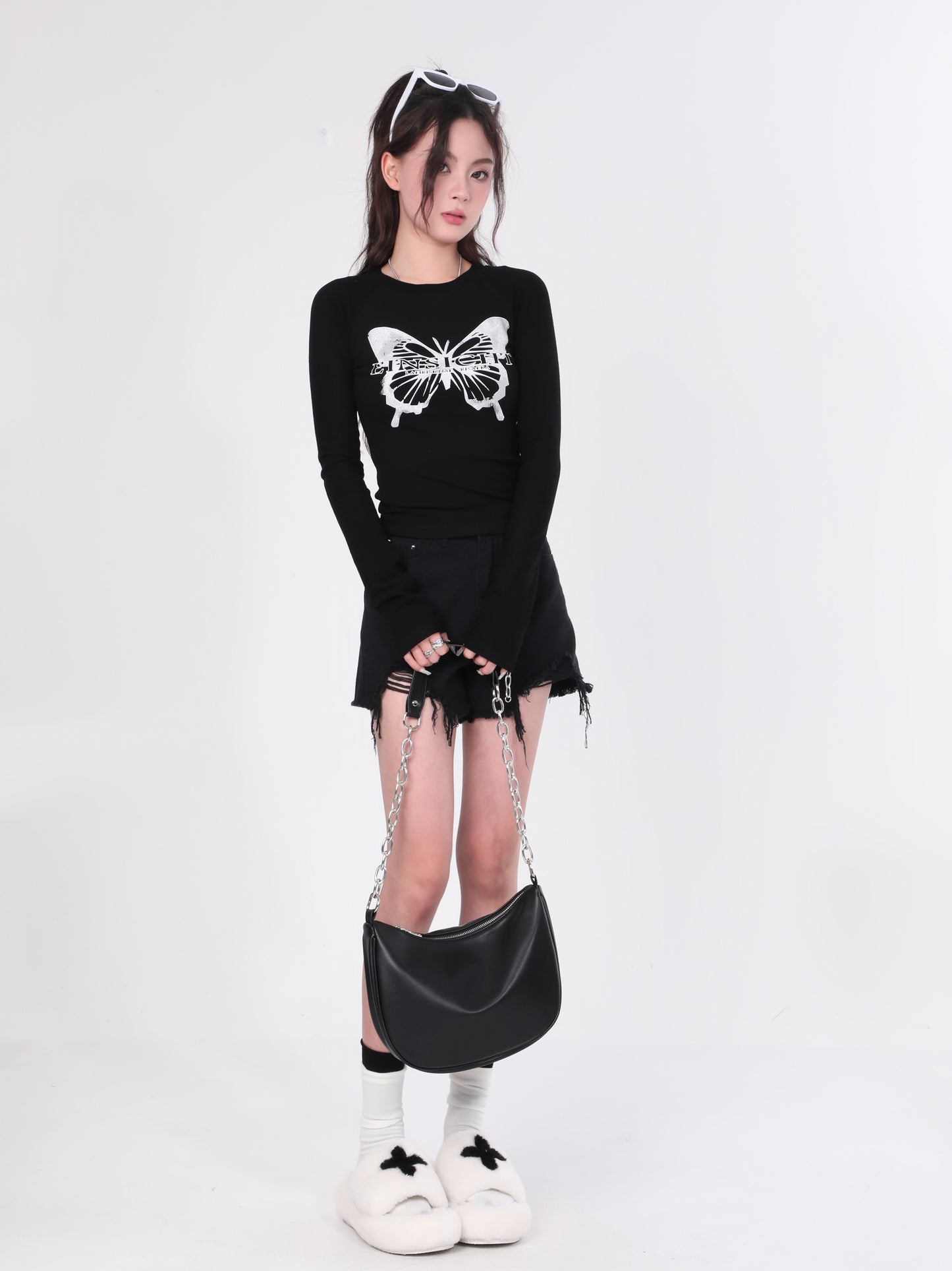 Butterfly Graphic Long Sleeve Top