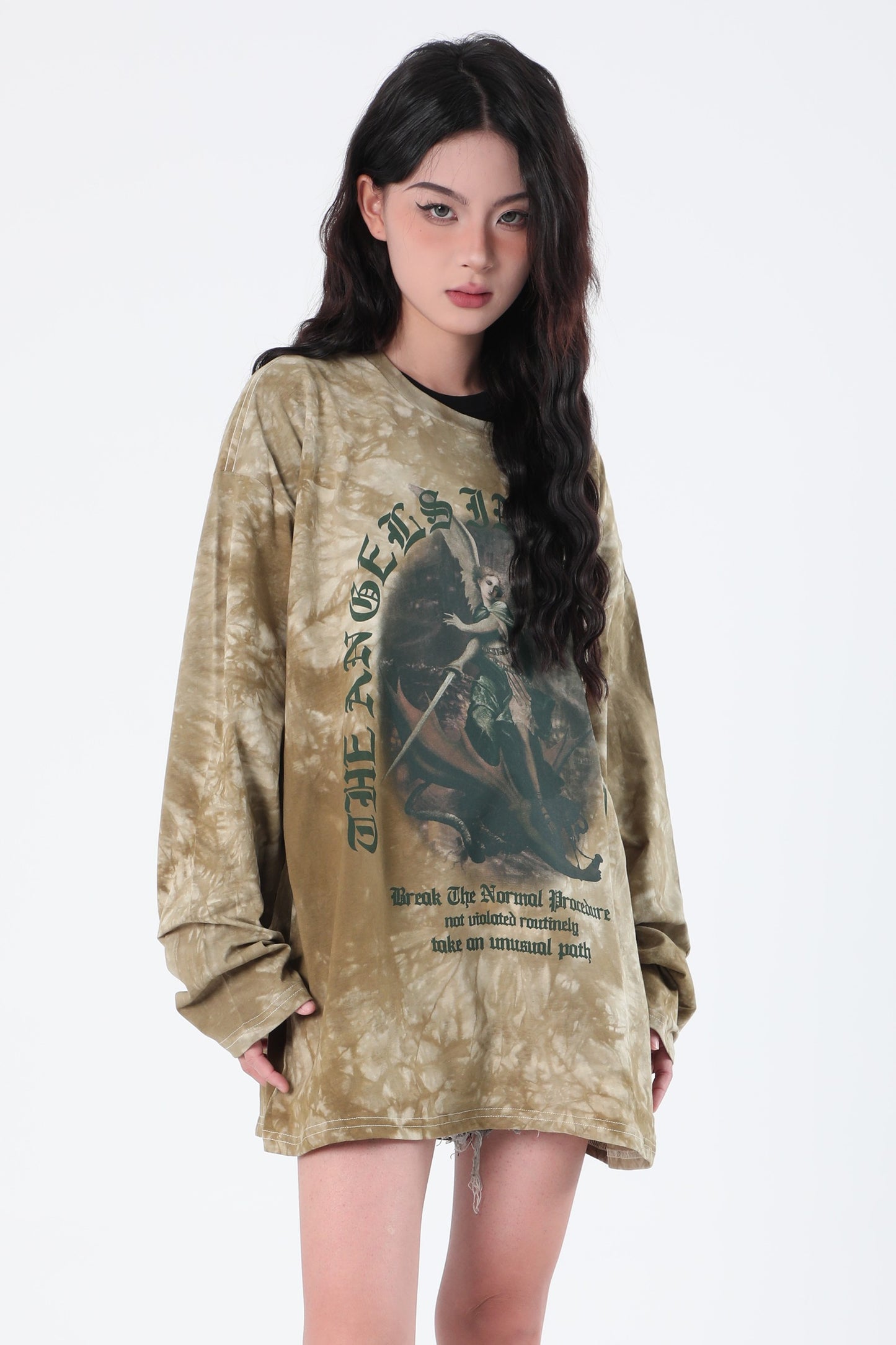 Angel Tie Dye Long Sleeve Top