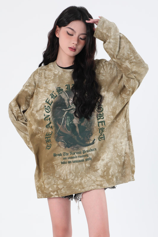 Angel Tie Dye Long Sleeve Top