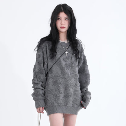 Plush Textured Knit Sweater