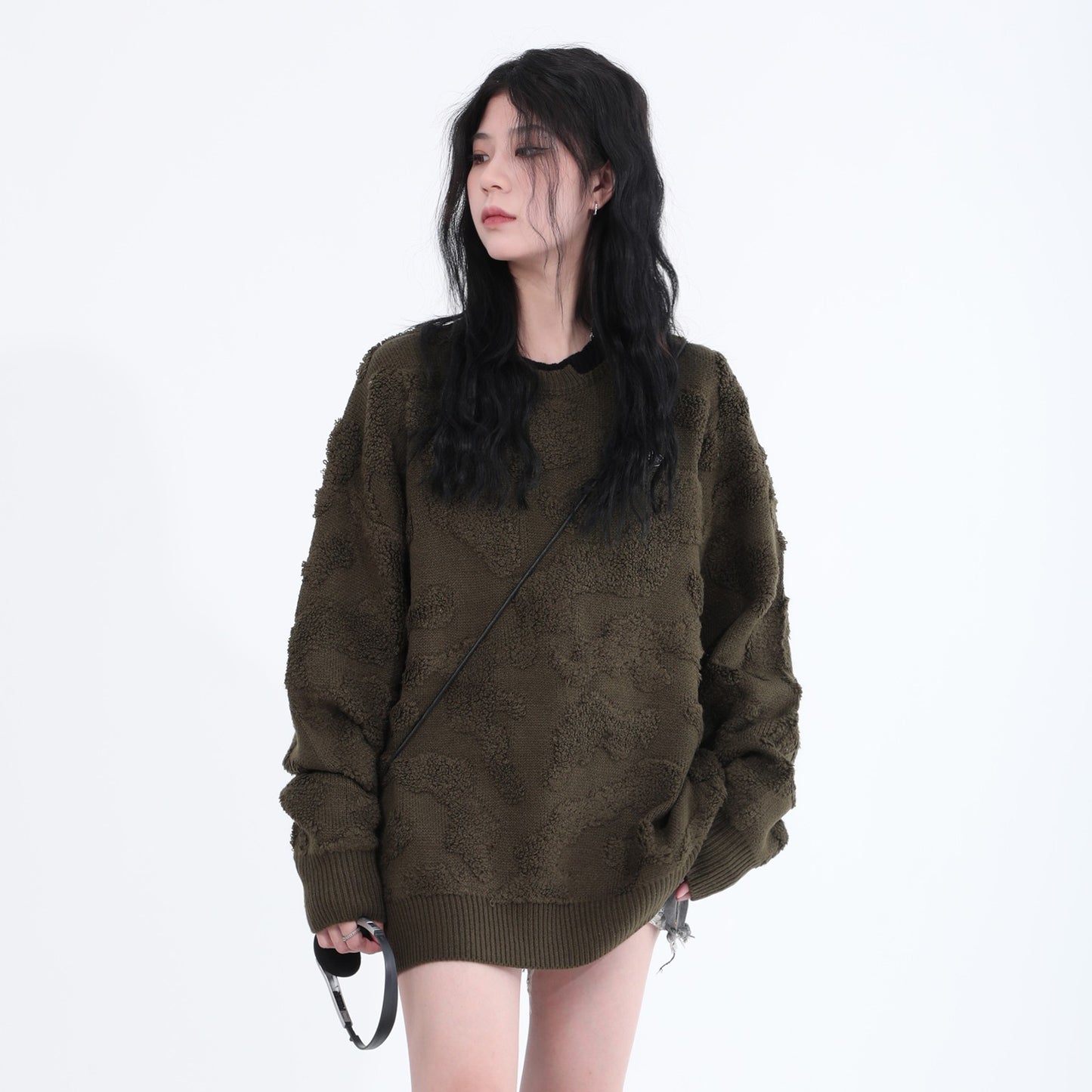 Plush Textured Knit Sweater