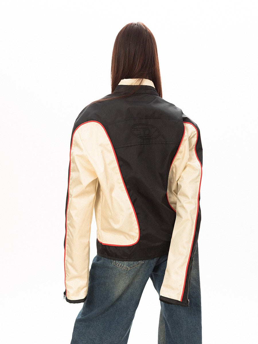 Contrast Motorcycle Jacket