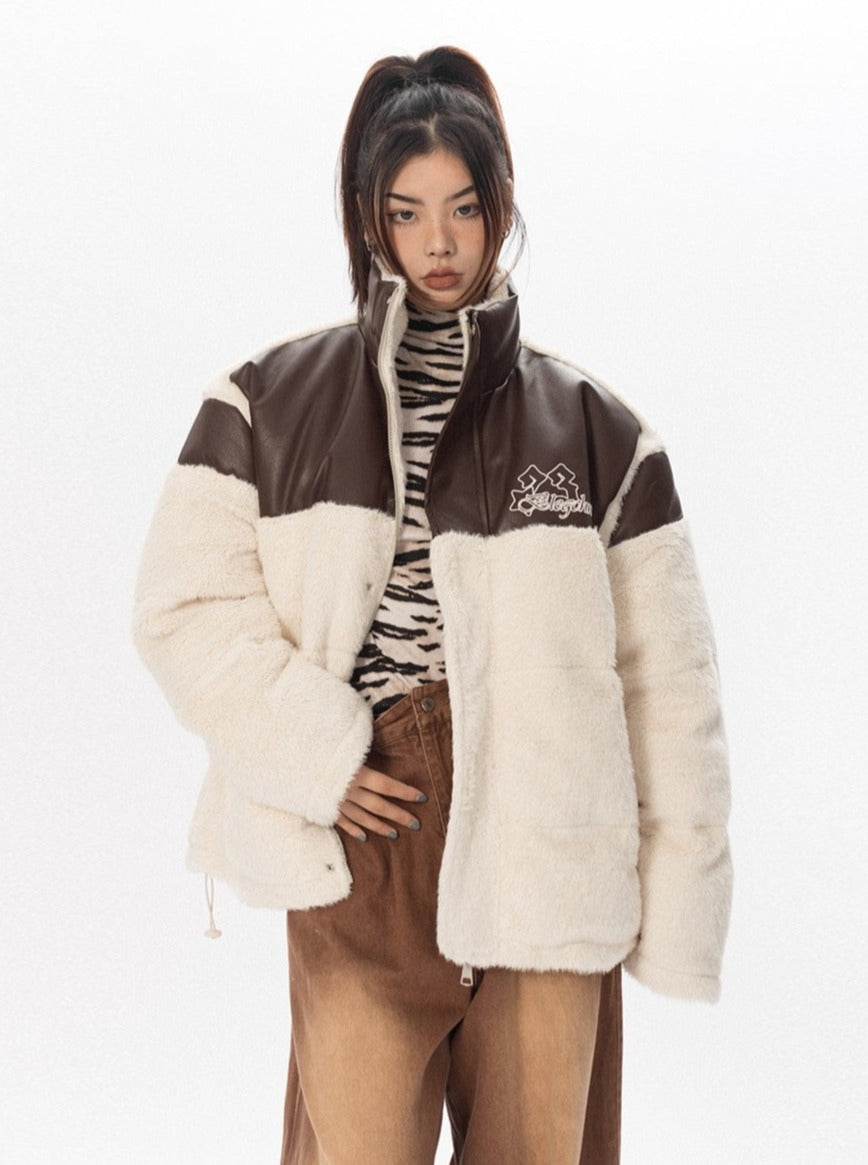 Plush Fur Pleather Jacket