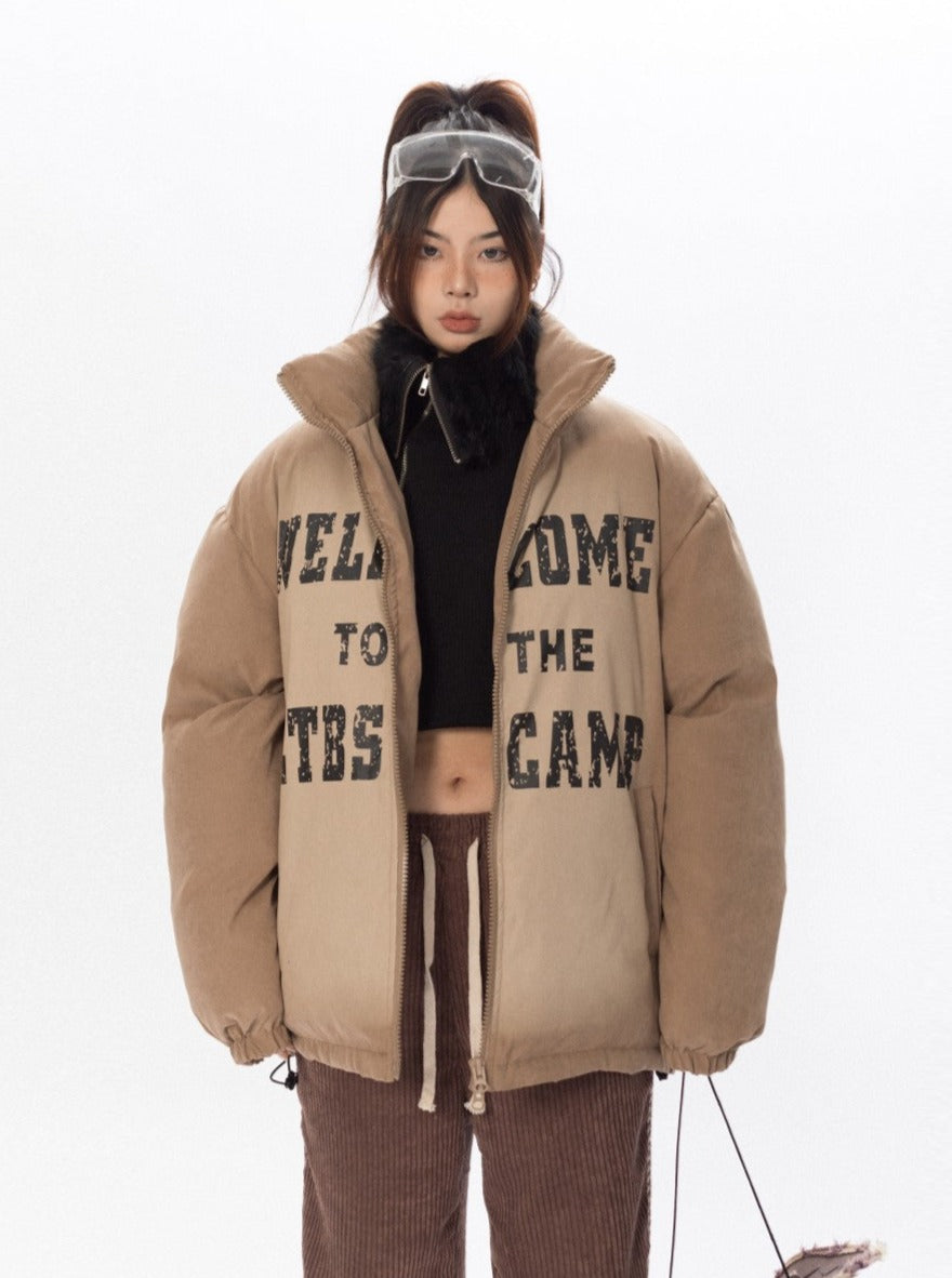 Canvas Washed Puffer Jacket