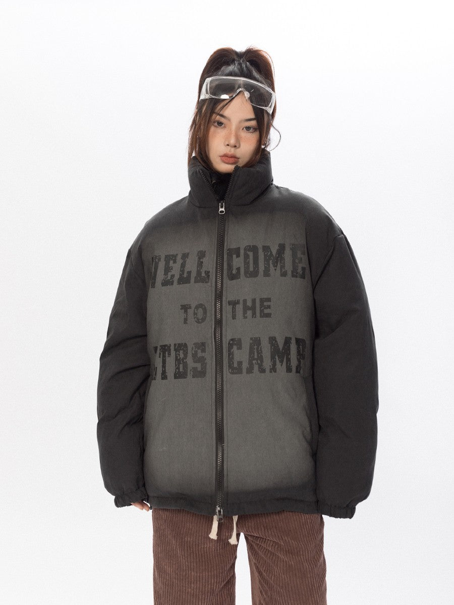 Canvas Washed Puffer Jacket