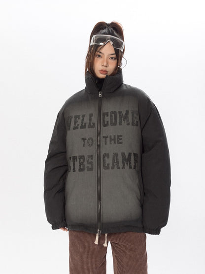 Canvas Washed Puffer Jacket