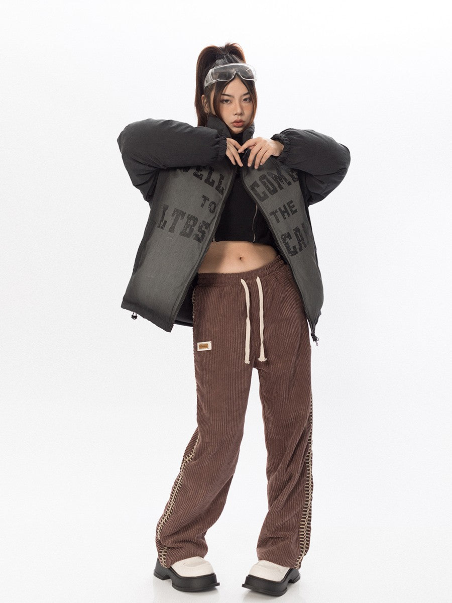 Canvas Washed Puffer Jacket