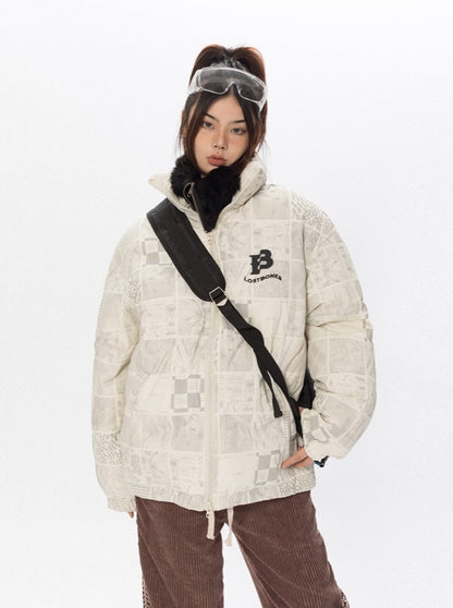 Mono Patchwork Puffer Jacket