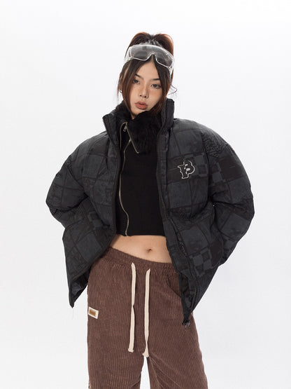 Mono Patchwork Puffer Jacket