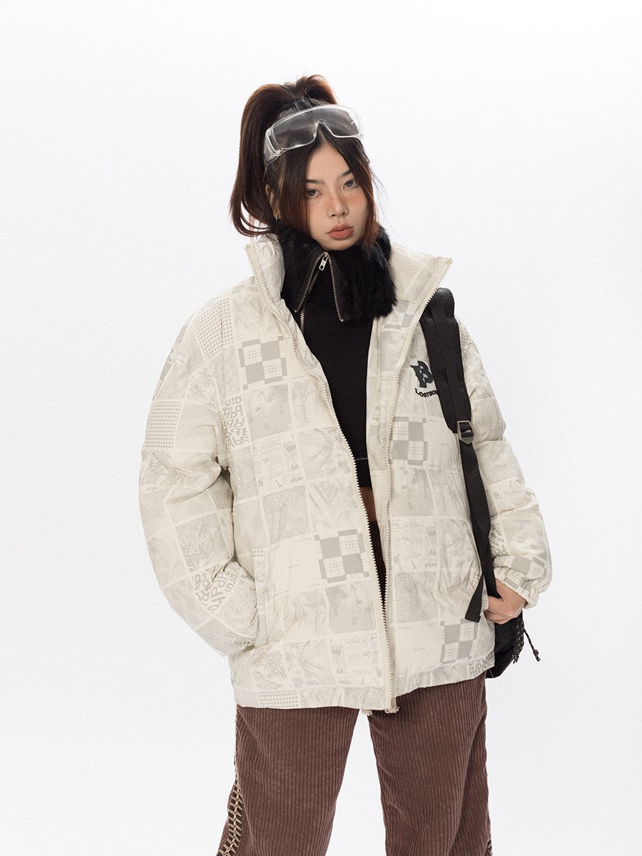 Mono Patchwork Puffer Jacket