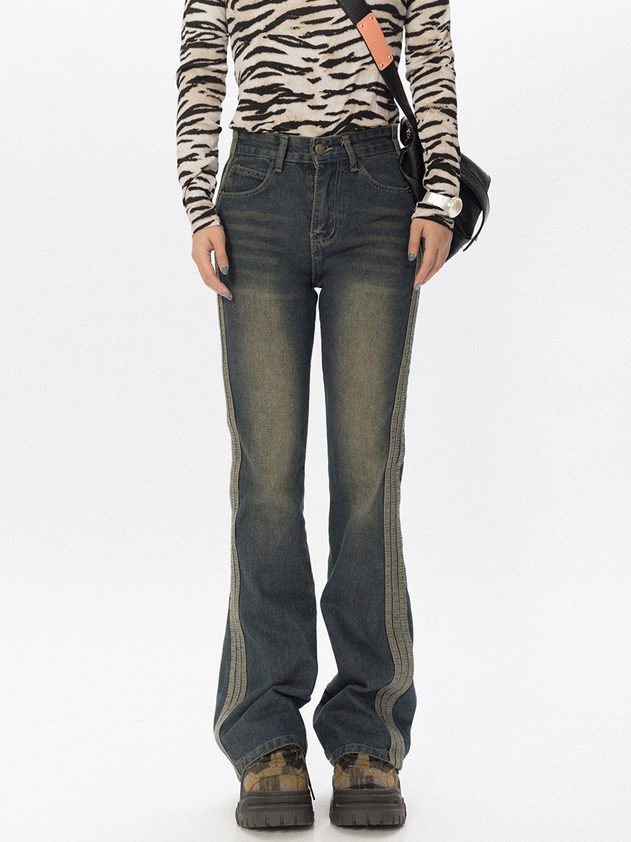 Striped Flare Jeans