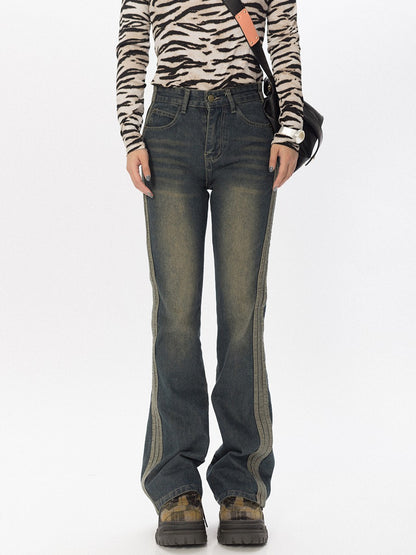 Striped Flare Jeans