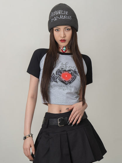 Heart Raglan Baby Tee