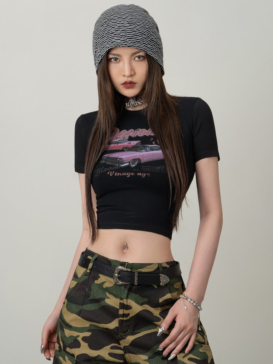 Pink Cadillac Vintage Baby Tee