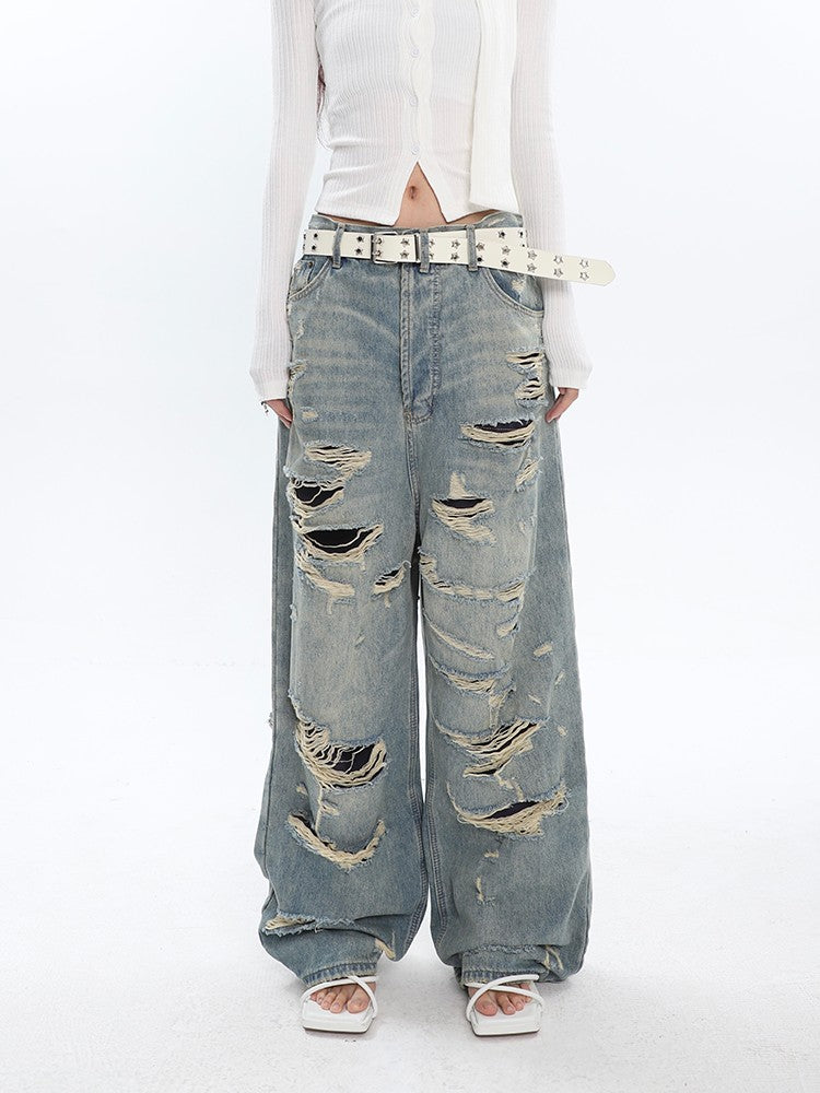 Ripped + Destroyed Baggy Jeans