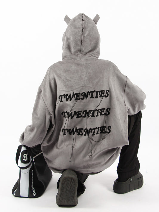 Twenties Devil Horn Zip Hoodie