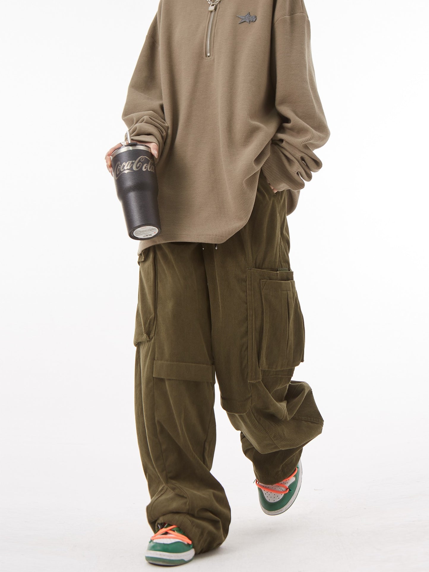 Corduroy Relaxed Cargo Pants