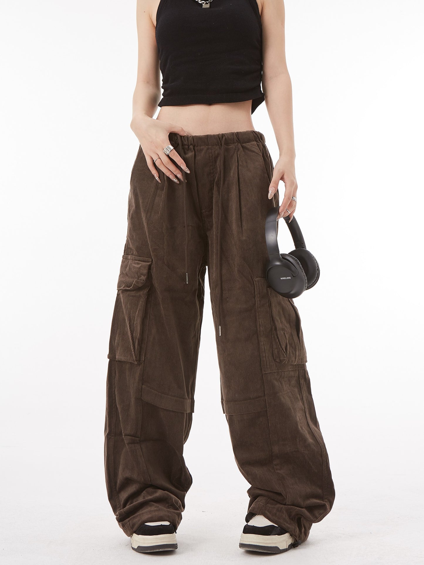 Corduroy Relaxed Cargo Pants