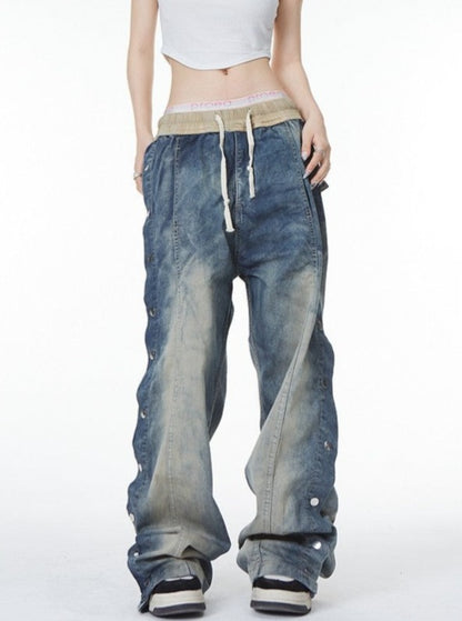 Button Down Tear Away Jeans