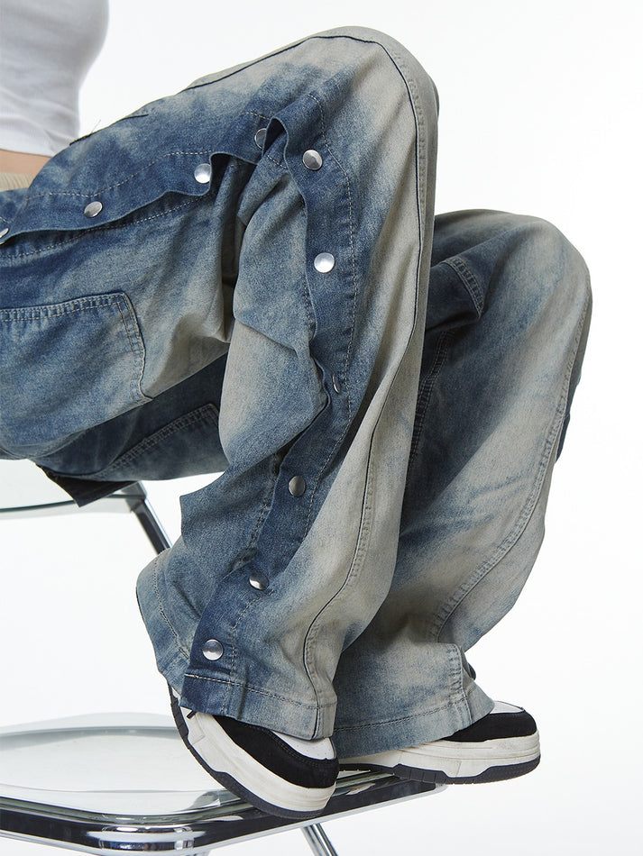 Button Down Tear Away Jeans LATENITEX