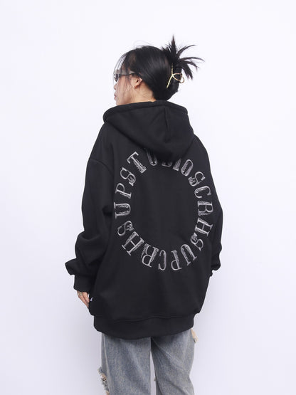 Not Sad Embroidered Hoodie