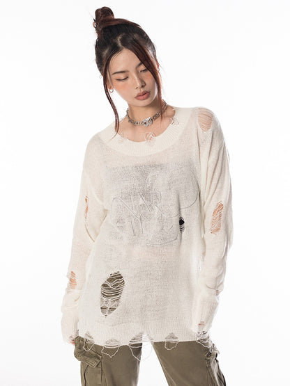 Destroyed Knit Sweater