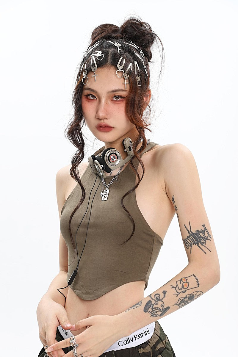 Cropped Racerback Tank