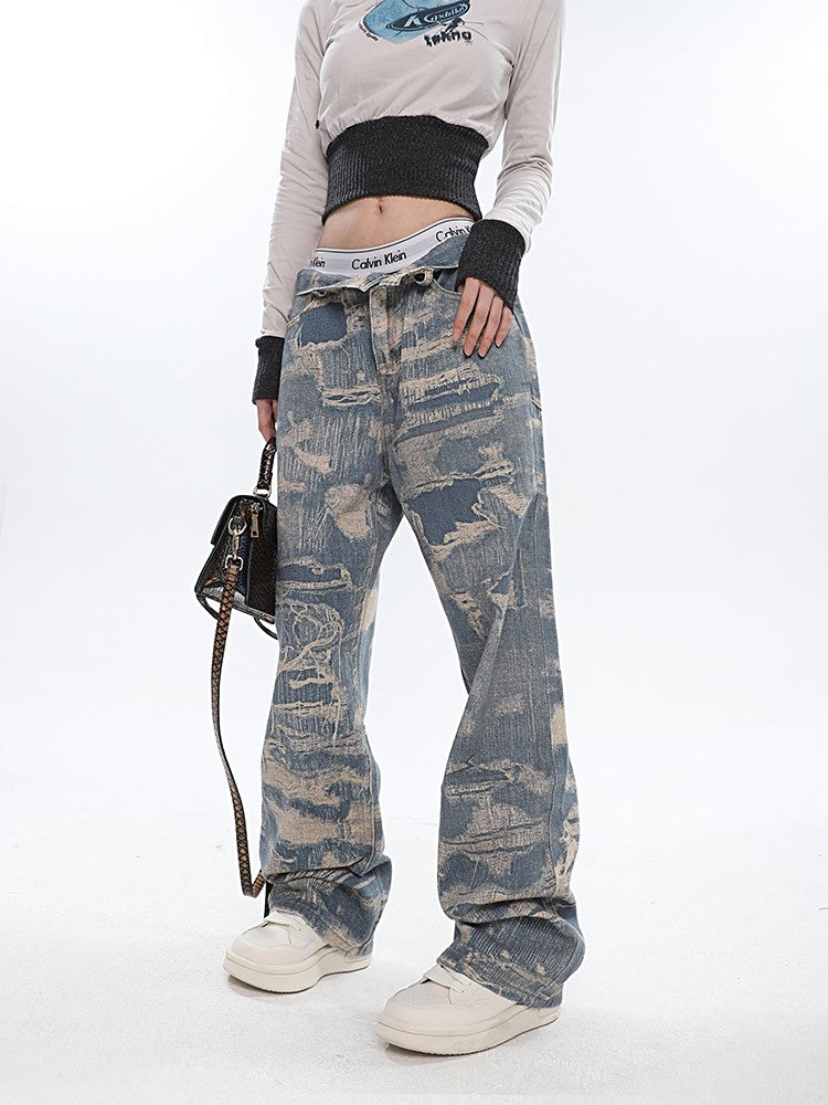 Painted Relaxed Fit Jeans